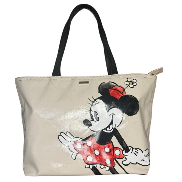 Disney Handbags - Kate Spade x Disney Minnie Mouse Tote Storybook Lining Cream Canvas
